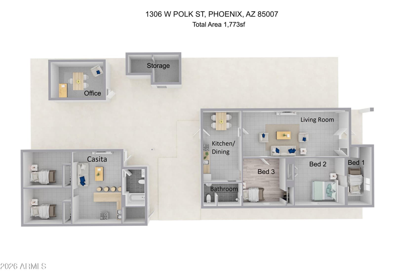 1306 W POLK Street, Phoenix, AZ 85007 — photo 7 of 77